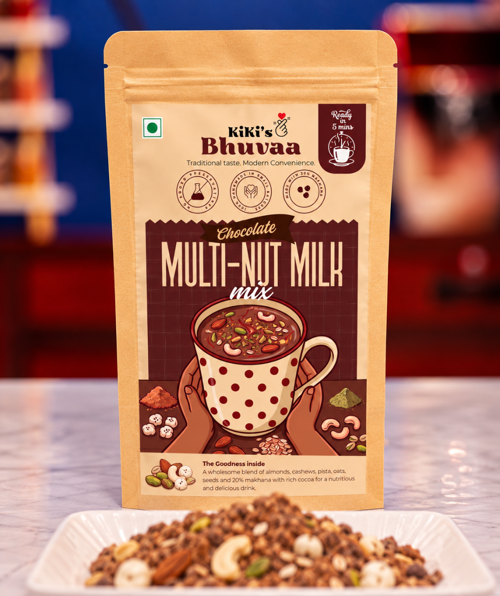 Multi-Nut Milk Mix-Chocolate  - Traditional Premix by Kiki's Bhuvaa