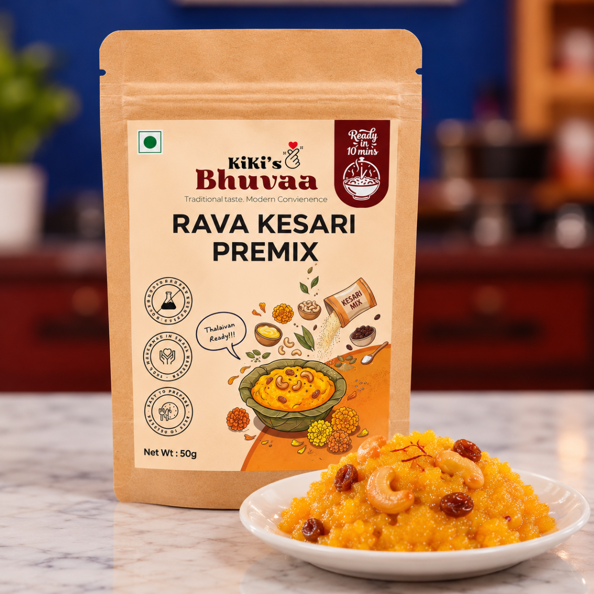 Rava Kesari Premix - Traditional Premix by Kiki's Bhuvaa