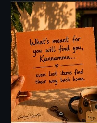 What's meant for you will find you... Keerthana Pasupathy