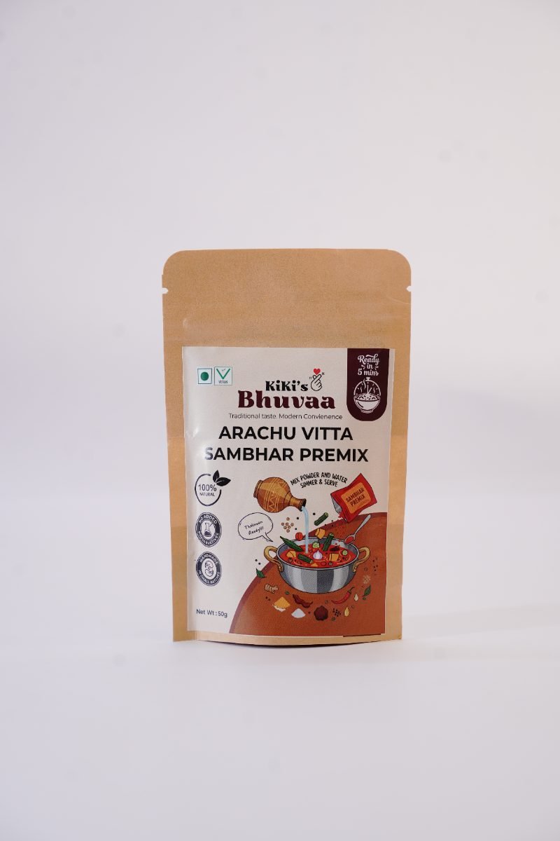 Arachu Vitta Sambar Premix - Traditional Premix by Kiki's Bhuvaa